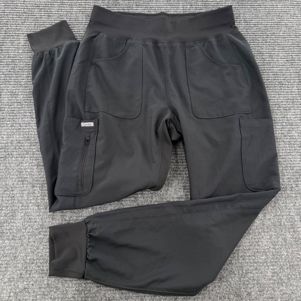 Landau Forward Womens Black Scrub Jogger Pants Size M Regular LB401 Stretch